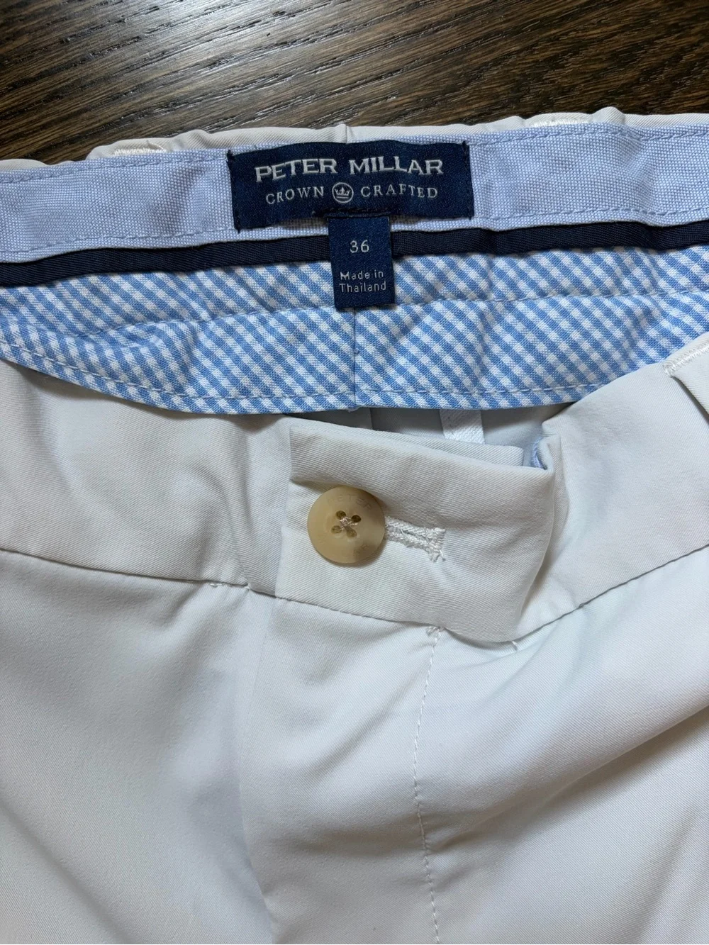 Peter Millar White/Cream Men's Performance Chino Shorts